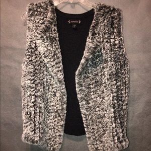 nanette lepore Nanette Faux Fur Sweater Vest Sz S